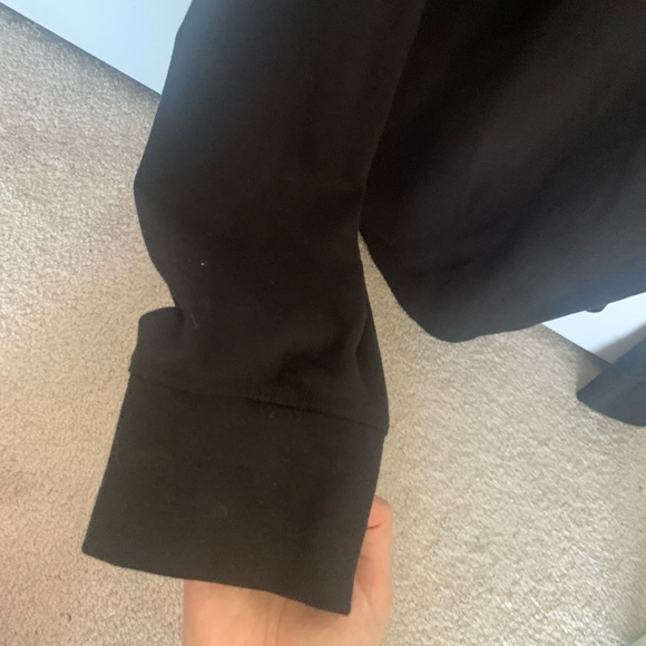 BLACK BUTTON UP HOODIE - Picture 4 of 5